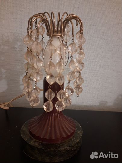 Светильник СССР натуральный камень малахит