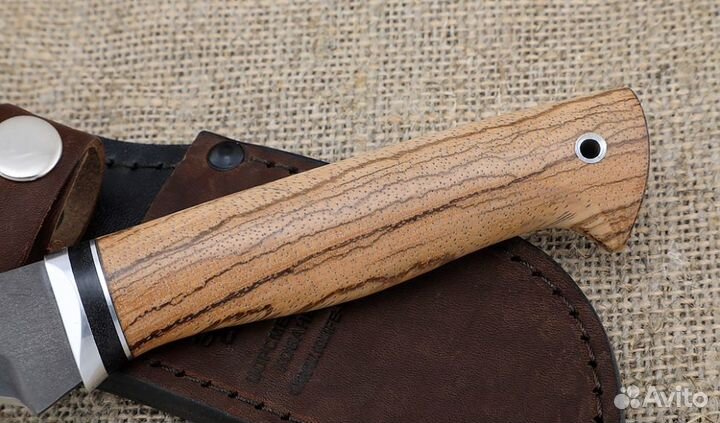 Нож Грибника сталь Х12мф рукоять зебрано