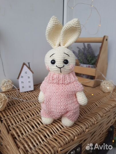 Мягкая игрушка заяц ручной работы