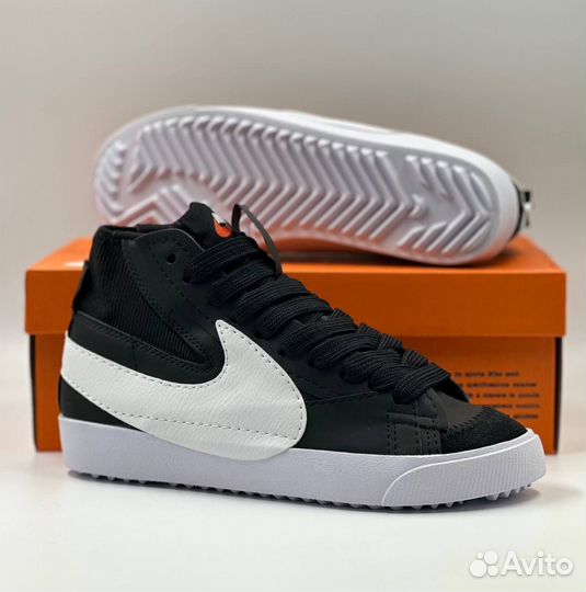 Кроссовки Nike blazer MID 77 jumbo Чёрные