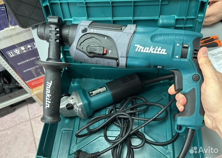 Перфоратор ушм болгарка Makita набор 2в1