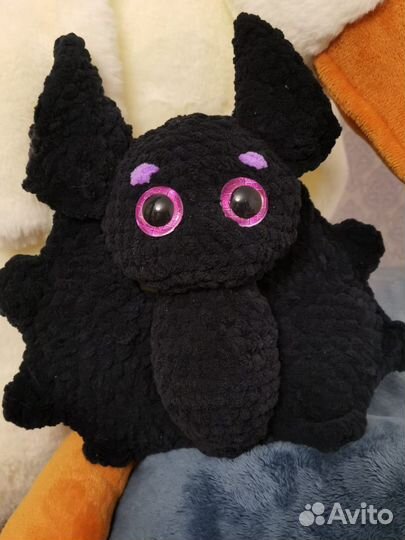 Мягкая игрушка ручной работы летучая мышь