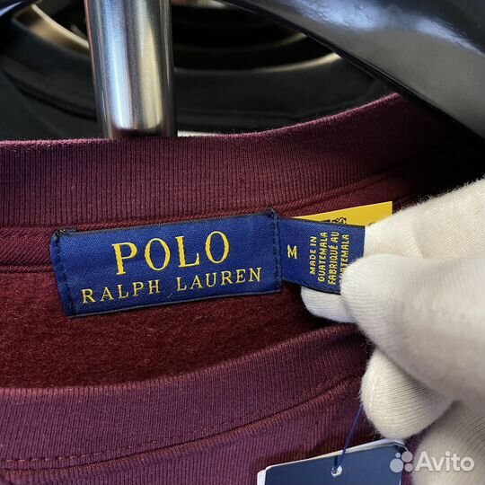 Свитшот Polo Ralph Lauren Bear бордовый оригинал M