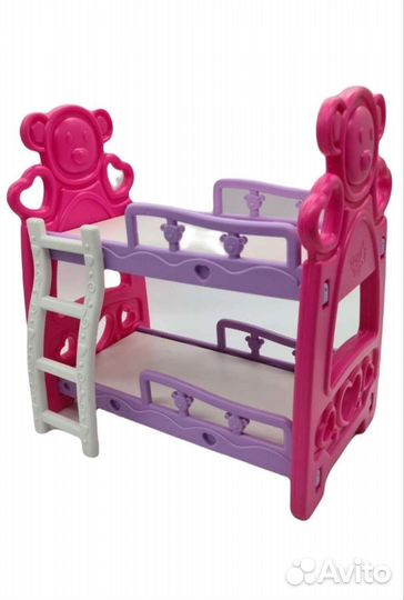 Кроватка для кукол двухярусная