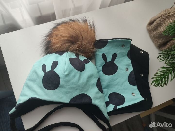 Шапка со снудом для мальчика