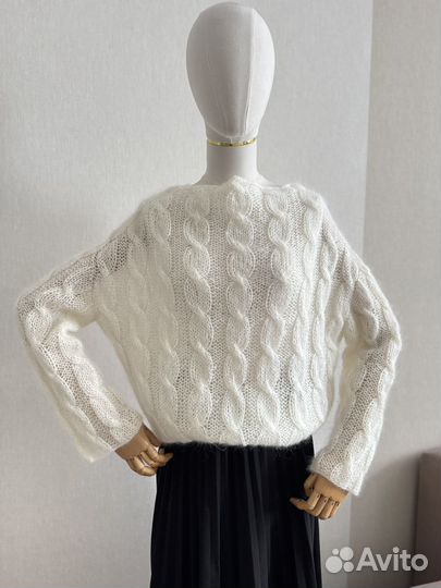 Джемпер из кид мохера на шелке