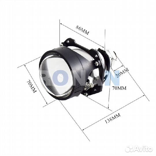 Bi led линзы 2.5 дюйма