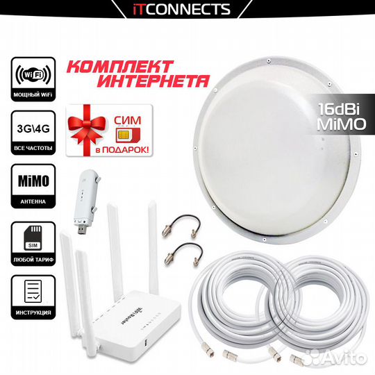 Комплект Интернета для Дома F16 и Любая Сим Карта