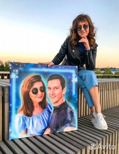 Печать фото на холсте / портрет по фото/ картина