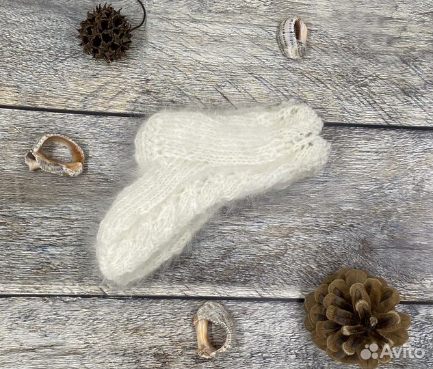 Детские шерстяные носки вязаные