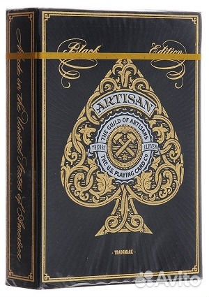 Игральные карты Artisan черные - Theory 11