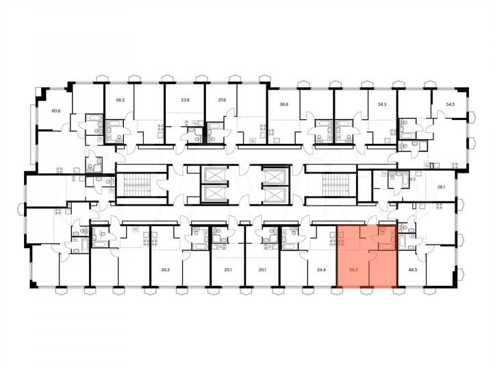 1-к. квартира, 36,3 м², 11/24 эт.