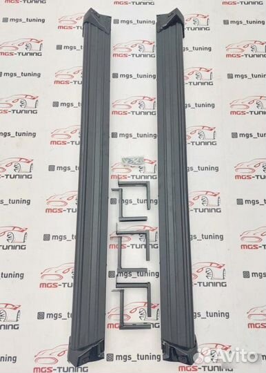 Пороги (Подножки) на Mercedes G-Class W463 Black