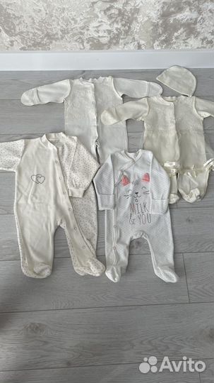 Детские вещи пакетом на девочку от 0 до 3-4 мес