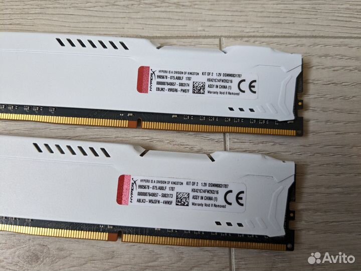 Kingston HyperX Fury White Series DDR4 2x8гб