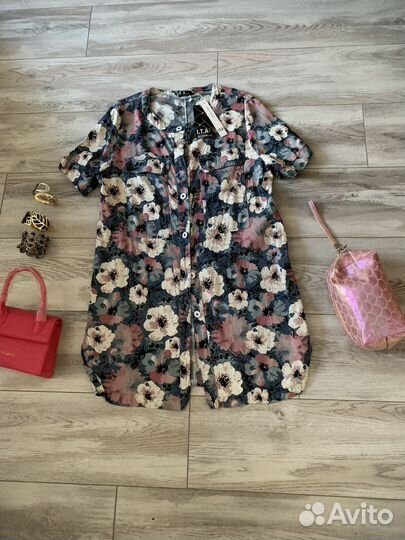 Рубашка туника новая летняя 48 50 женская