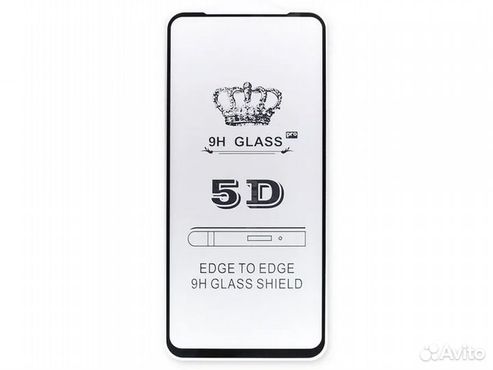 Защитное стекло 5D Xiaomi Mi 10T, чёрная рамка