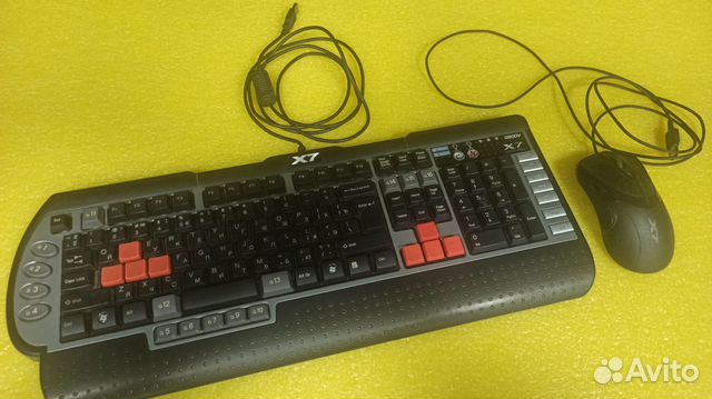 Клавиатура и мышь игровые A4Tech X7