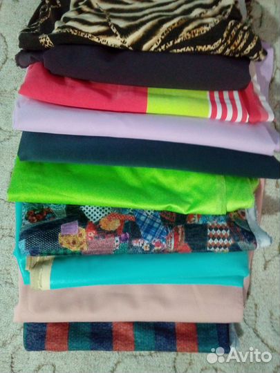 Продаю отрезы тканей экокожа, трикотаж, плательные