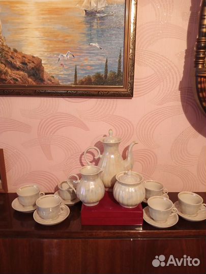 Сервиз кофейный с перламутром Вербилки