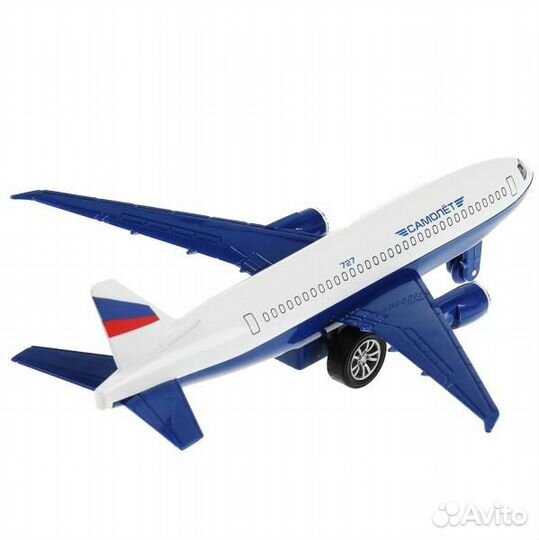 Металлический самолет свет звук Технопарк 2842