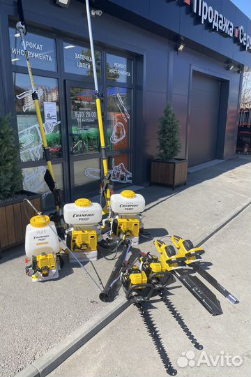 Аренда опрыскивателя, высотореза, ножниц садовых