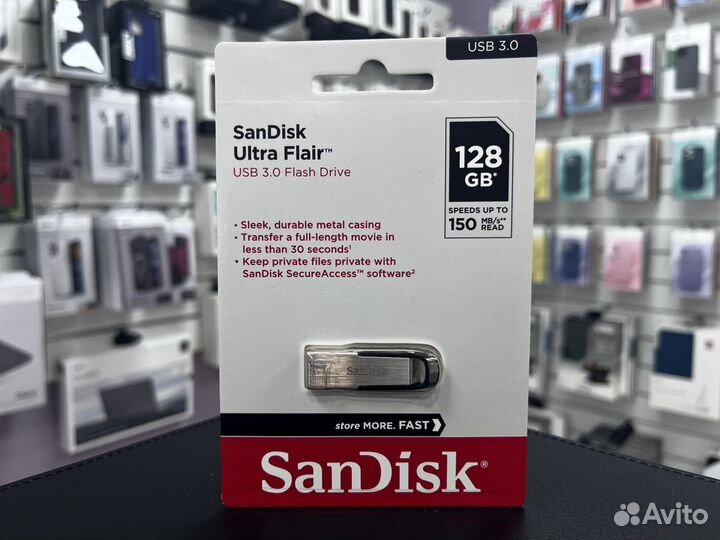 USB флешка 128Gb Sandisk Ultra Flair USB 3.0