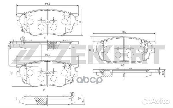 Колодки тормозные BS2063 Zekkert