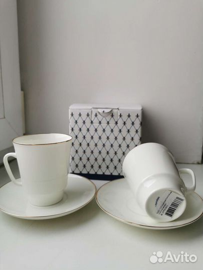 Чашка с блюдцем Майская Золотой кантик ифз