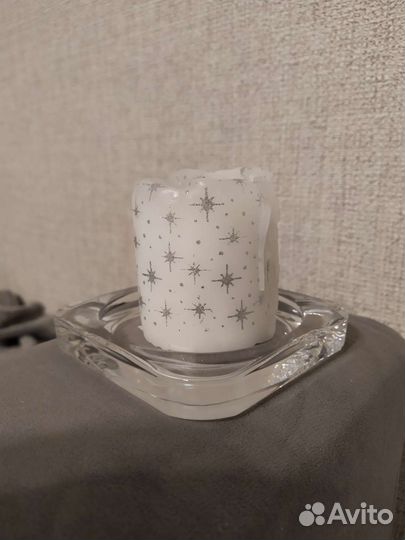 Подсвечники икея, тарелка под свечу