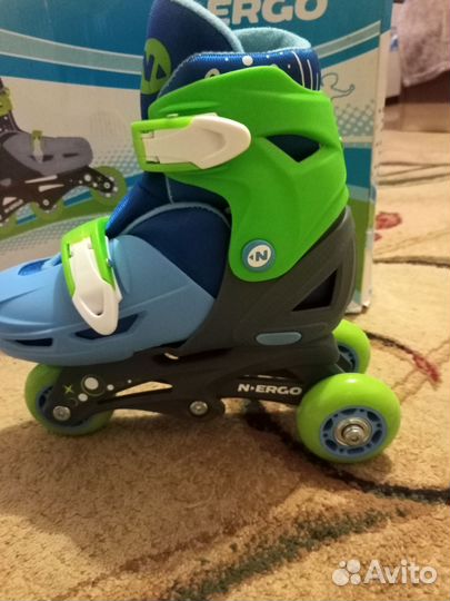 Ролики раздвижные. 2-3 колеса. Размер 30-33