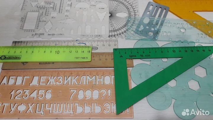 Трафареты, линейки СССР и др