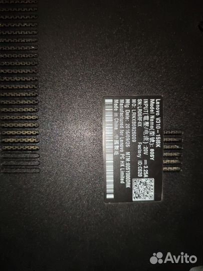 Lenovo v310-15isk ноутбук