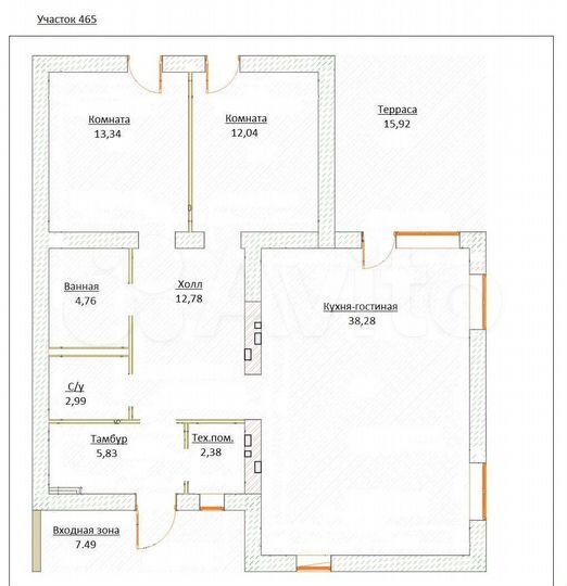 Дом 114 м² на участке 8,4 сот.