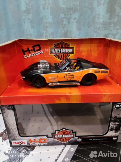 Модель Maisto 1:24 1970 Corvette Harley- Davidson