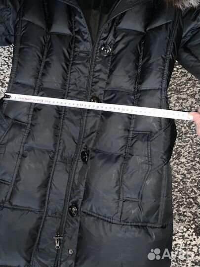 Пуховик зимний длинный женский с мехом