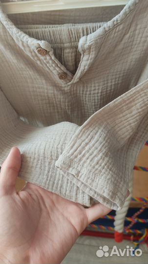 Костюм на мальчика муслин 110