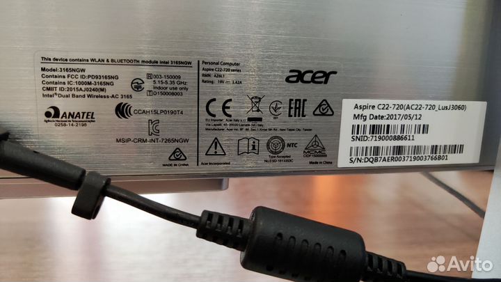 Моноблок acer aspire c22-720