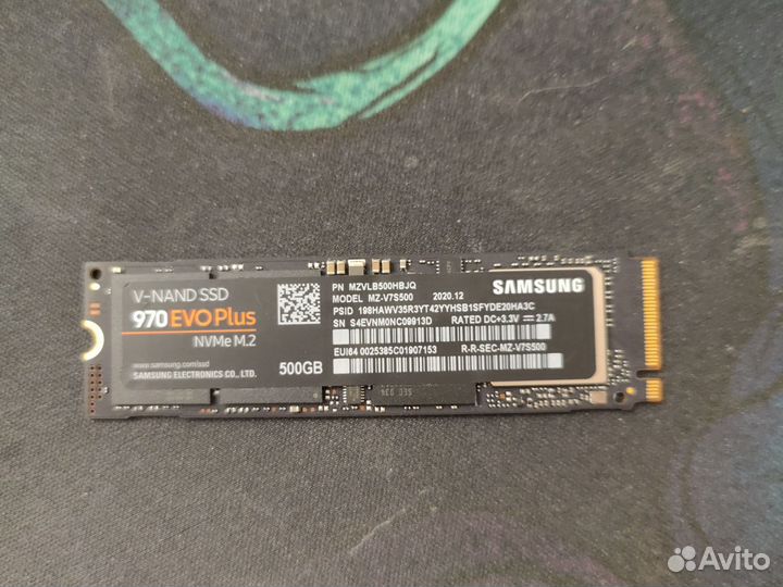 Ssd M2 samsung 970 evo plus 500GB