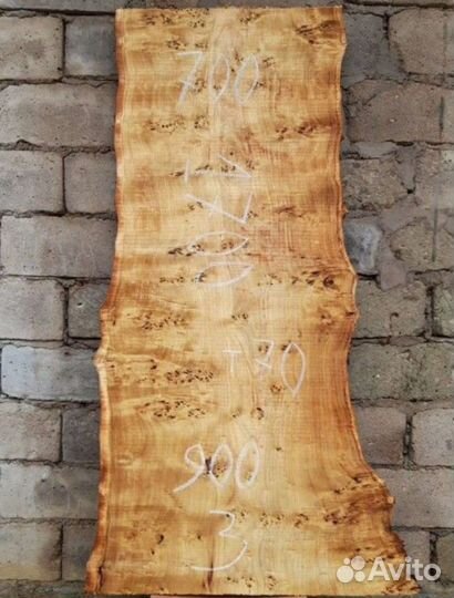 Столешница, каповый тополь, массив, стол,слэб