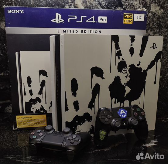 2 приставки PS 4 PRO (Death Stranding, Black)