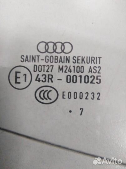 Стекло двери передней правой Audi A4 B7 2005-2007