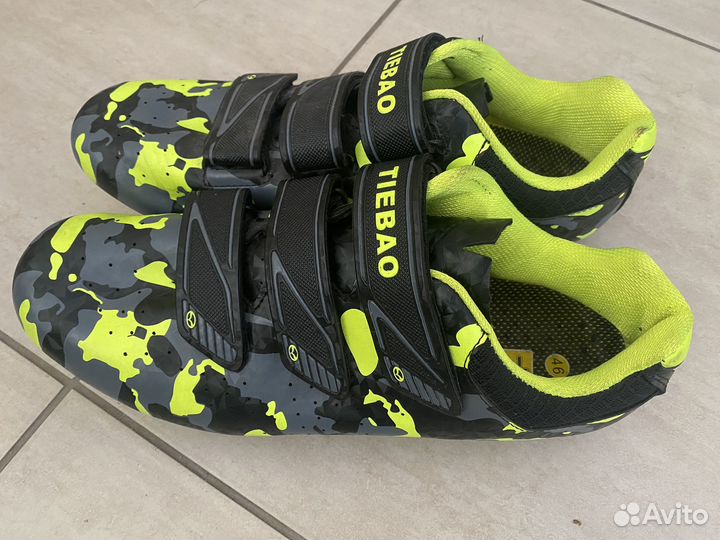 Новые Велотуфли tiebao и педали с шипами rockbros