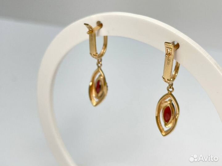 Серьги золотые 585* (L9)