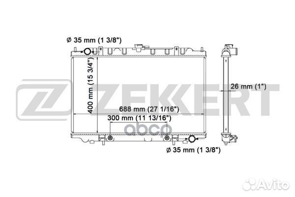 Радиатор охл. дв. Nissan Maxima (A32) 95- MK1241