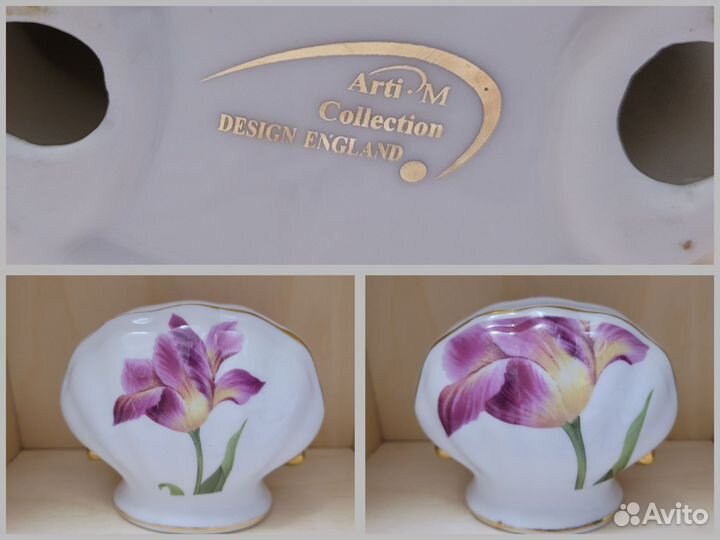 Вазочка, сахарница, чайник, салфетница, кружка