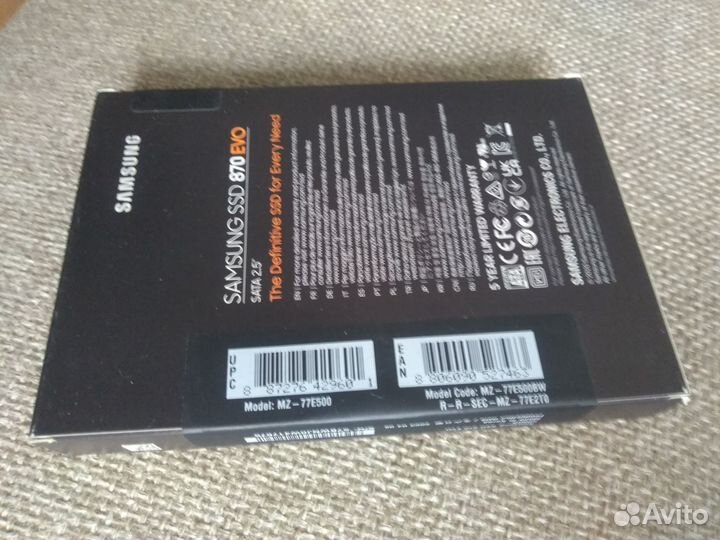 Ssd диск samsung 870 evo 500gb