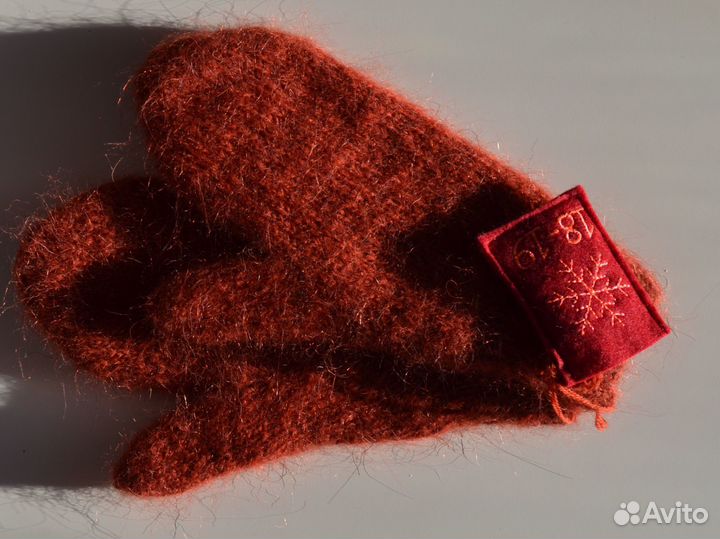 Варежки зимние вязаные