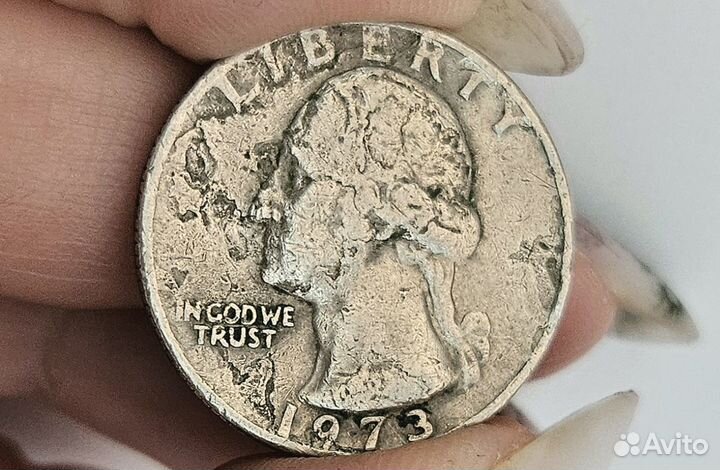 Монета США 1 доллар 1973 г
