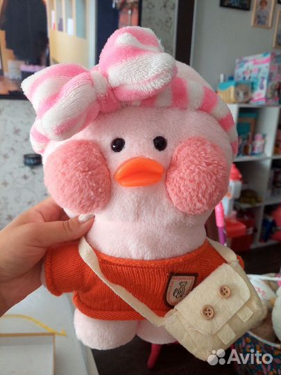 Мягкая игрушка утка Lalafanfan